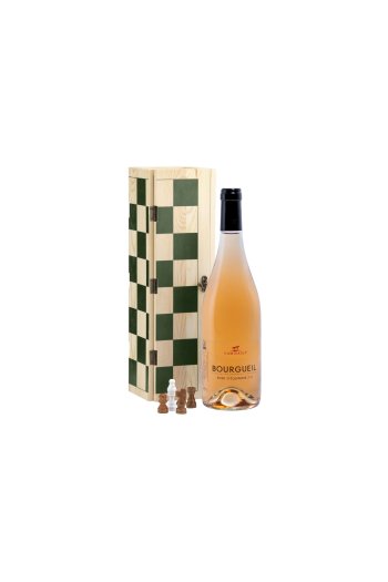 Coffret "Échiquier" avec une bouteille de "Rosé d'Équinoxe" 2020
